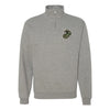 Woodland Camo Quarter Zip Sweatshirt - HEATHER GREY
