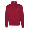 Woodland Camo Quarter Zip Sweatshirt - RED