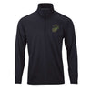Woodland Camo Performance Quarter Zip Pullover - BLACK