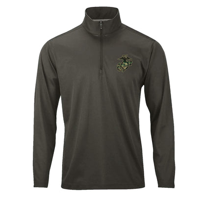 Woodland Camo Performance Quarter Zip Pullover