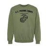 WWII USMC Vintage Training Crewneck Sweatshirt - OD GREEN