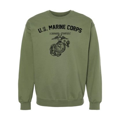 WWII USMC Vintage Training Crewneck Sweatshirt