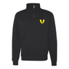 Yellow Footprints Quarter Zip Sweatshirt - BLACK