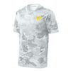 Camohex Yellow Footprints Left Chest Performance T-Shirt - CAMOHEX WHITE