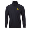 Yellow Footprints Performance Quarter Zip Pullover - BLACK
