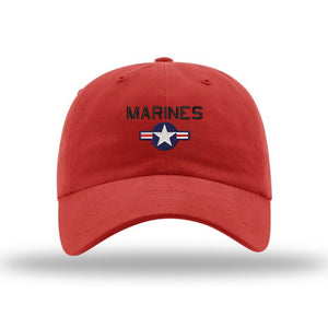 Marines Aviation Roundel Unstructured Hat - Red