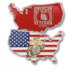 USMC American by Birth – Veteran by Choice Challenge Coin