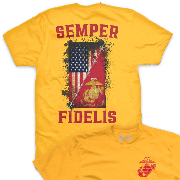 Semper Fidelis T-Shirt - Gold