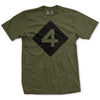 4th Division Subdued T-Shirt - OD Green - Black