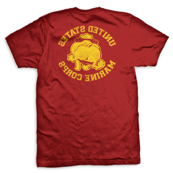 Old School '80s Gunny Highway Bulldog Tee-Red