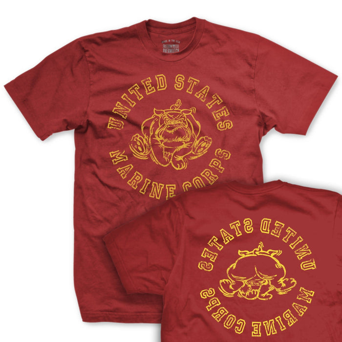 Retro USMC Bulldog T-Shirt - Mens T-shirts- Leatherneck For Life