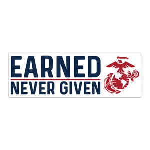 Earned Never Given Decal