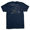 Iwo Jima Landing Map T-Shirt - NAVY