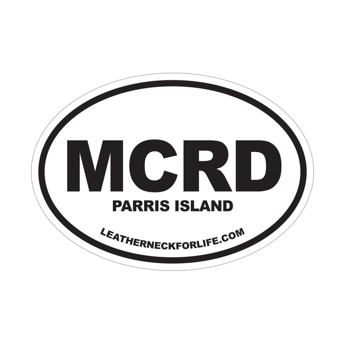 MCRD Parris Island Oval Decal