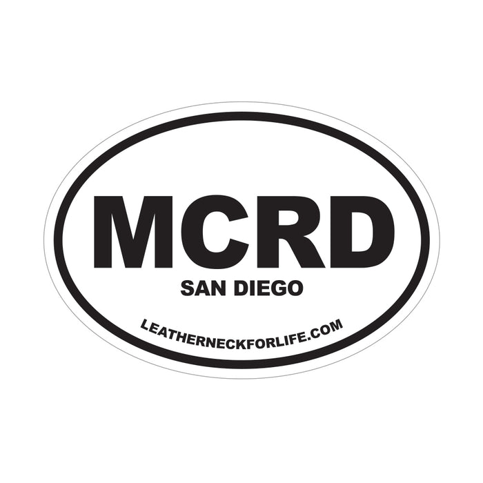MCRD San Diego Oval Decal