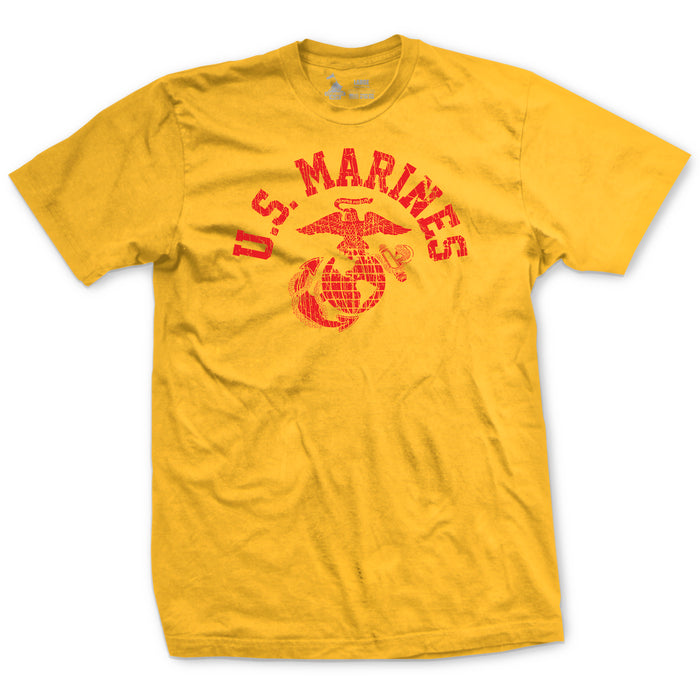 Old School Gold USMC T-Shirt — Leatherneck For Life