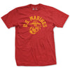 Old School Red USMC T-Shirt - RED