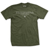 The Pen Is Mightier Than The Sword MacArthur Quote T-Shirt - OD GREEN